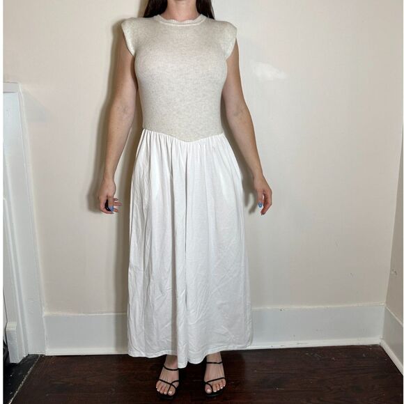 Shop Stevie Cottagecore Two Tone Midi Dress Size Medium - Picture 5 of 10